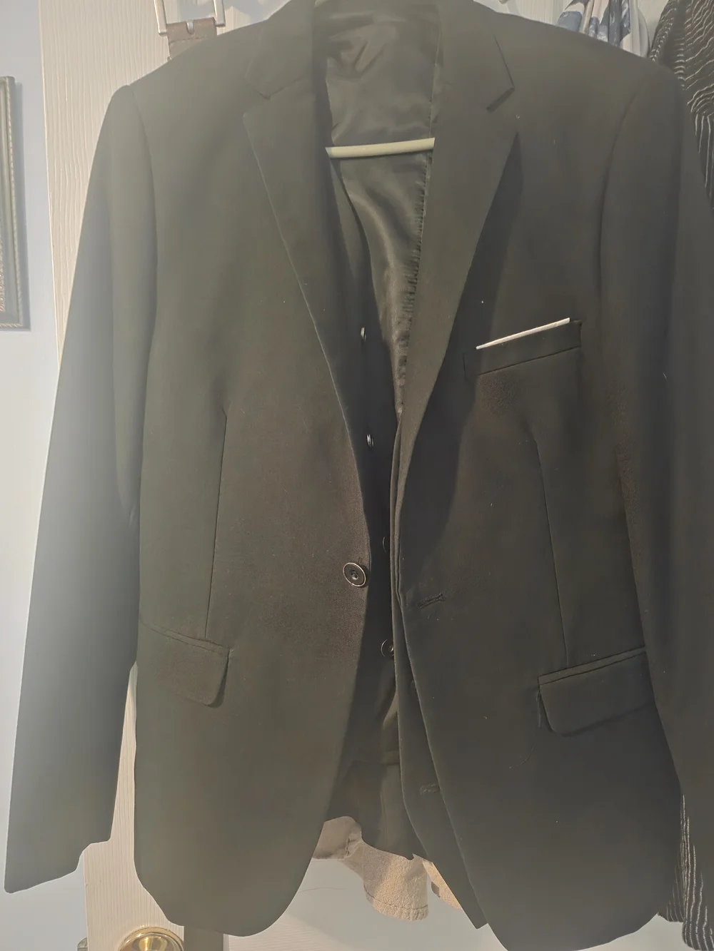 Men's Black Blazer - Classic Two-Button Suit Jacket